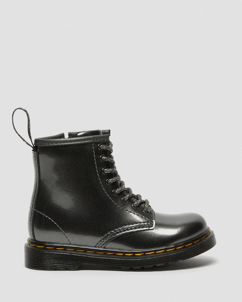 Dr Martens Toddler 1460 Metallic Veterlaarzen Kinderen Grijs | NL 127HAP